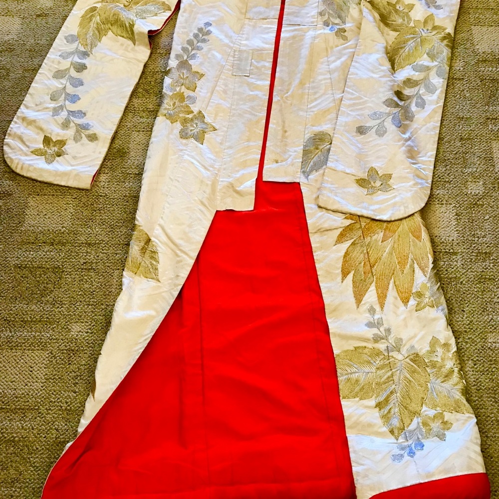 Vintage Japanese Wedding Kimono Wear Or Wall Art